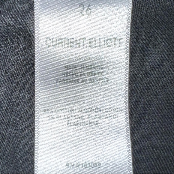 Current/Elliott size 26 Onyx black distressed The Boyfriend Original fit jeans - Picture 14 of 16